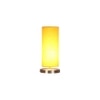 Yellow cotton table lamp with Steel Base -5