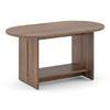 Drew Oval Shape Coffee Table In Classic Walnut