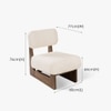 Kino Solid Wood Lounge Chair in Brown Colour