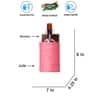 Devansh Solid Wood Electric Wall Light in Brown Colour with Pink Shade Count of 1 Light