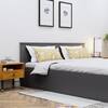 Hexa Engineered Wood Modern King Bed With Headboard With Storage In Slate Grey