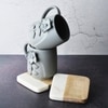 Grey Terra Bloom Elegant Stoneware Mug Collection