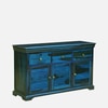 Sheesham Wood Sideboard In Scratch Resistant Ocean Blue Finish