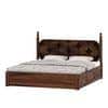 Rustic Sheesham Wood Queen Size Bed With Box Storage In Provincial Teak Finish