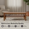 Malabar Rectangular Solid Wood Coffee Table In Amber Walnut Finish