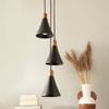 Sonnico Wood 3 Cluster Pendant Light