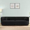 Izza Velvet 4 Seater Sofa in Black Colour