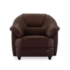 Berry 1 Seater Leatherette Sole in Cocoa Brown Colour