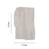 Handmade Wool Silk Shaped Rug Modern Wave Beige 4 x 6 Feet Carpet