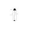 Lily Black Fabric Floor Lamp with Black Iron Base