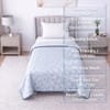 Blue Floral Dohar Reversible Cotton 300 Gsm Single Bed 240 X 160 Cms