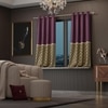 Stoa Paris Satin Window Curtain, 70% Blackout Curtains,   Privacy Lining, Pack of 2, Versailles - Royal Rouge with Back Lining
