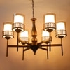 Eliante 6-Light Chandelier, Mild Steel Modern Hanging Ceiling Fixture For Living Room, Dining Room