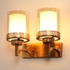 Eliante Modern Wall Lights Mild Steel & Glass Material Antique Gold & Champaign Finish