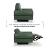 Vivian Two Seater Motorized Leather Recliner in Hunter Green Colour