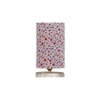 Remy Multicolor cotton table lamp with White Brushed wood base