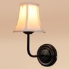 Devansh Black Wall Mounted Lamp With Off-White Cotton Shade