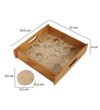 Vintage Charm Wooden Tray & Coaster Set