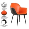 Adiko Leatherette Lounge Chair in Orange Colour