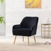 Ellie Solid Wood Accent Chair in Black Colour