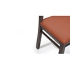 Zella Solid Wood Dining Chair in Mahogany Finish & Burnt Orange Colour - Set of 2