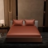 Stoa Paris 300TC UltrSatin Double Bedsheet Set Satin Double Melted Caramel
