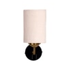 Devansh Metal Electric Wall Light in Black Colour with White Shade Count of 1 Light