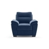 Adelaide Premium 1 Seater Fabric Sofa in Lapis Blue Colour