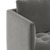 Florence Luxe 3 Seater Fabric Sofa in Ash Grey Velvet Colour