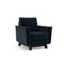 Corby Sofa Set (Colour: Sea Port Blue Velvet, Seater: 3+1+1)
