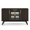 Taarkashi Solid Wood Bar Cabinet in American Walnut Finish