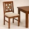 Globally Indian Eshana Solid Sheesham Wood 6 Seater Dining Table Set 6 Chairs Beige