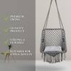 Swingzy Premium Rectangle Swing Chair for Adults Grey with Accessories