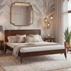 Saar Solid Wood King Size Bed Without Storage (Espresso Finish)