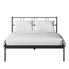 Sheen Metal Non Storage King Bed in Satin Black Finish