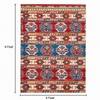 Imperial Knots Red Multicolor Kilim Hand Woven Dhurrie 4x6 Feet