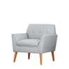 Thomas Fabric Lounge Chair in Grey Color