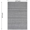 Strata Pet Yarn Rectangle Carpets Hand Loom in Grey Colour