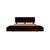 Esra Sheesham Wood Queen Size Bed Drawer Storage Walnut Finish (60 x 78 inches)