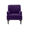 Velora Tufted Back Fabric Lounge Chair- Purple