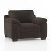 Esquel Premium 1 Seater Fabric Sofa in Stone Grey Velvet Colour