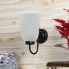 Devansh Metal Electric Wall Light in black Colour with White Shade Count of 1 Light