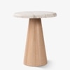 Hump Marble Side Table in Brown Colour