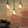 Devansh Solid Wood Electric Wall Light in Brown Colour with Maroon Shade Count of 1 Light