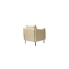 Lucas Solid Wood Accent Chair in Beige Colour
