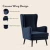 Genoa Wing Chair in  Cobalt Colour