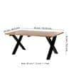Rosslyn Sheesham Wood Contemporary Dining Table In Teak Finish