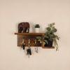 Preston Wooden Wall Shelf Organiser With Key Holders
