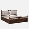 Nilaya Sheesham Wood King Size Bed in Provincial Teak Finish with Box Storage