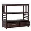 Crest Solid Wood  Bookshelf in Walnut Finish